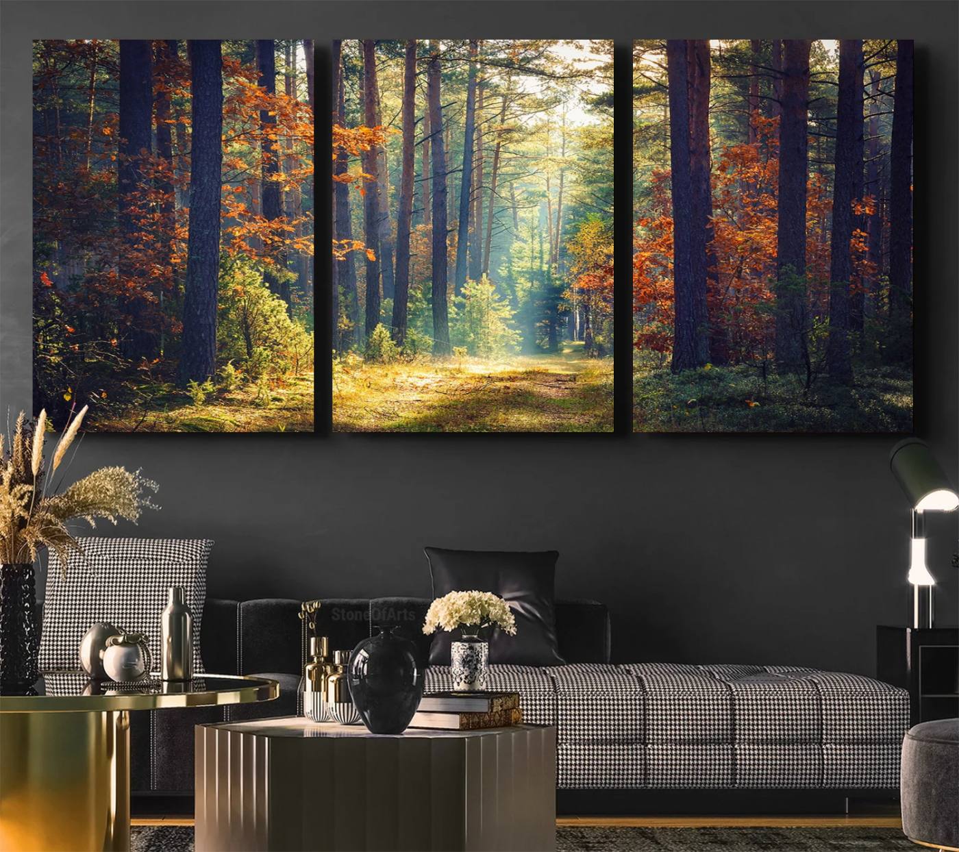 -Dark Forest Wall Art Canvas Print