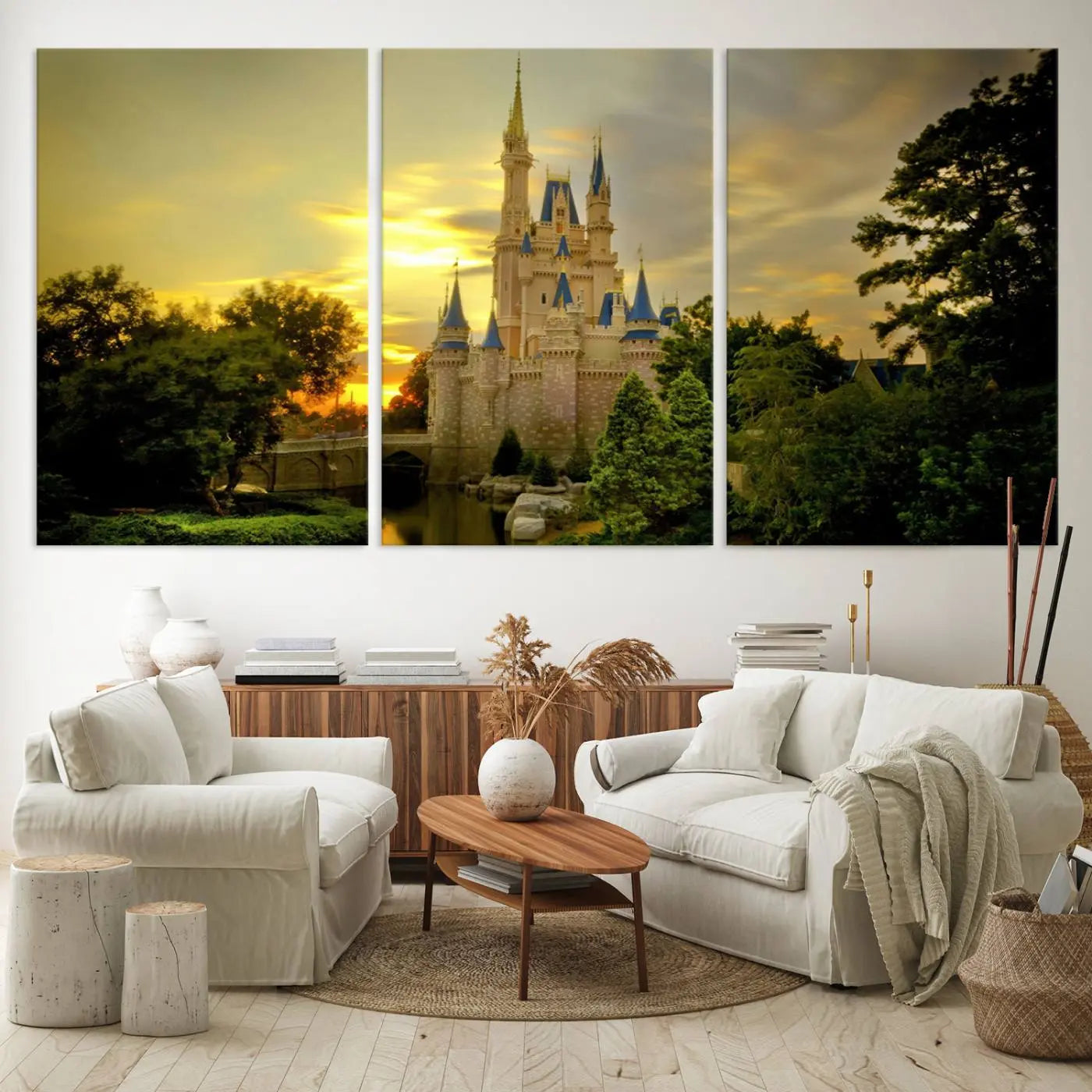 -Disney Castle Wall Art Print, Disneyland Castle Wall Art, Disneyland Print, Living Kids Home Room