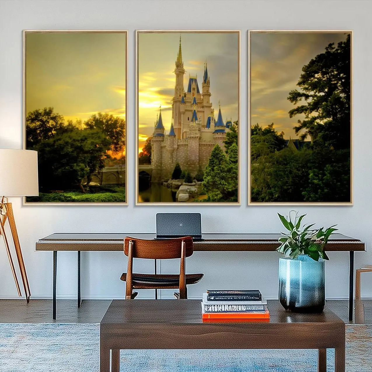 -Disney Castle Wall Art Print, Disneyland Castle Wall Art, Disneyland Print, Living Kids Home Room