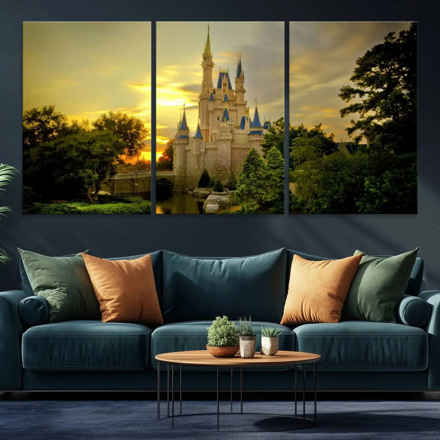 -Disney Castle Wall Art Print, Disneyland Castle Wall Art, Disneyland Print, Living Kids Home Room