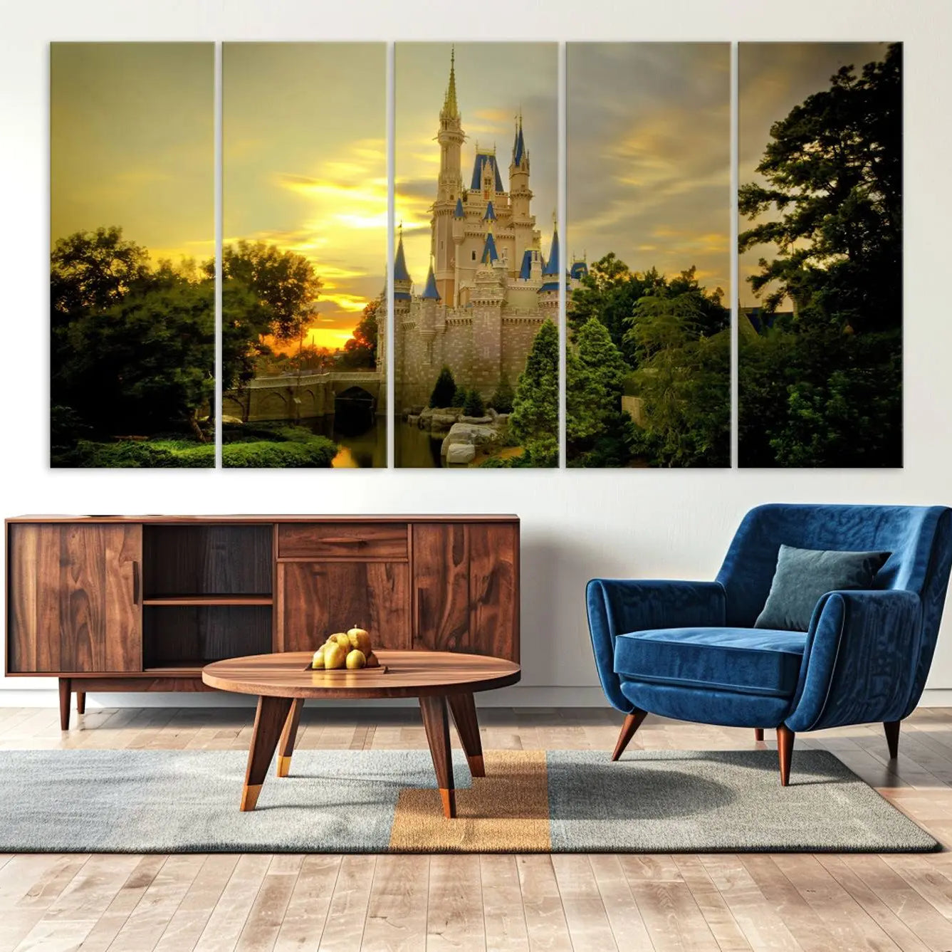 -Disney Castle Wall Art Print, Disneyland Castle Wall Art, Disneyland Print, Living Kids Home Room