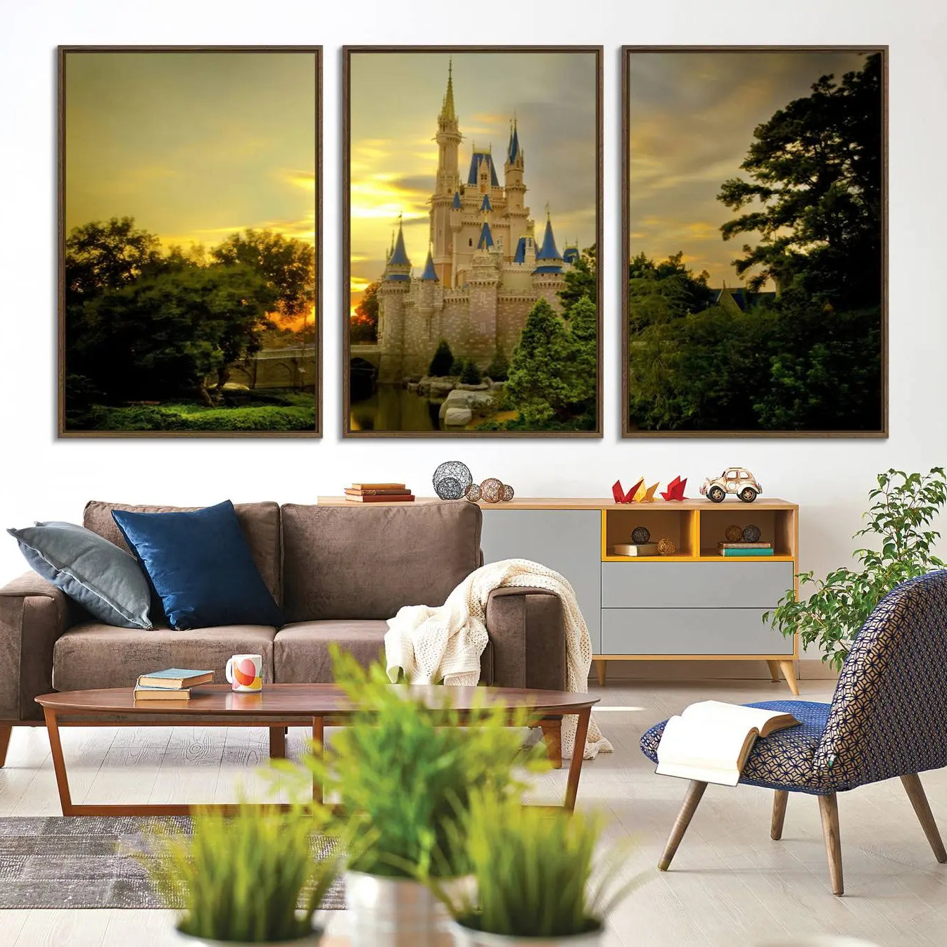 -Disney Castle Wall Art Print, Disneyland Castle Wall Art, Disneyland Print, Living Kids Home Room