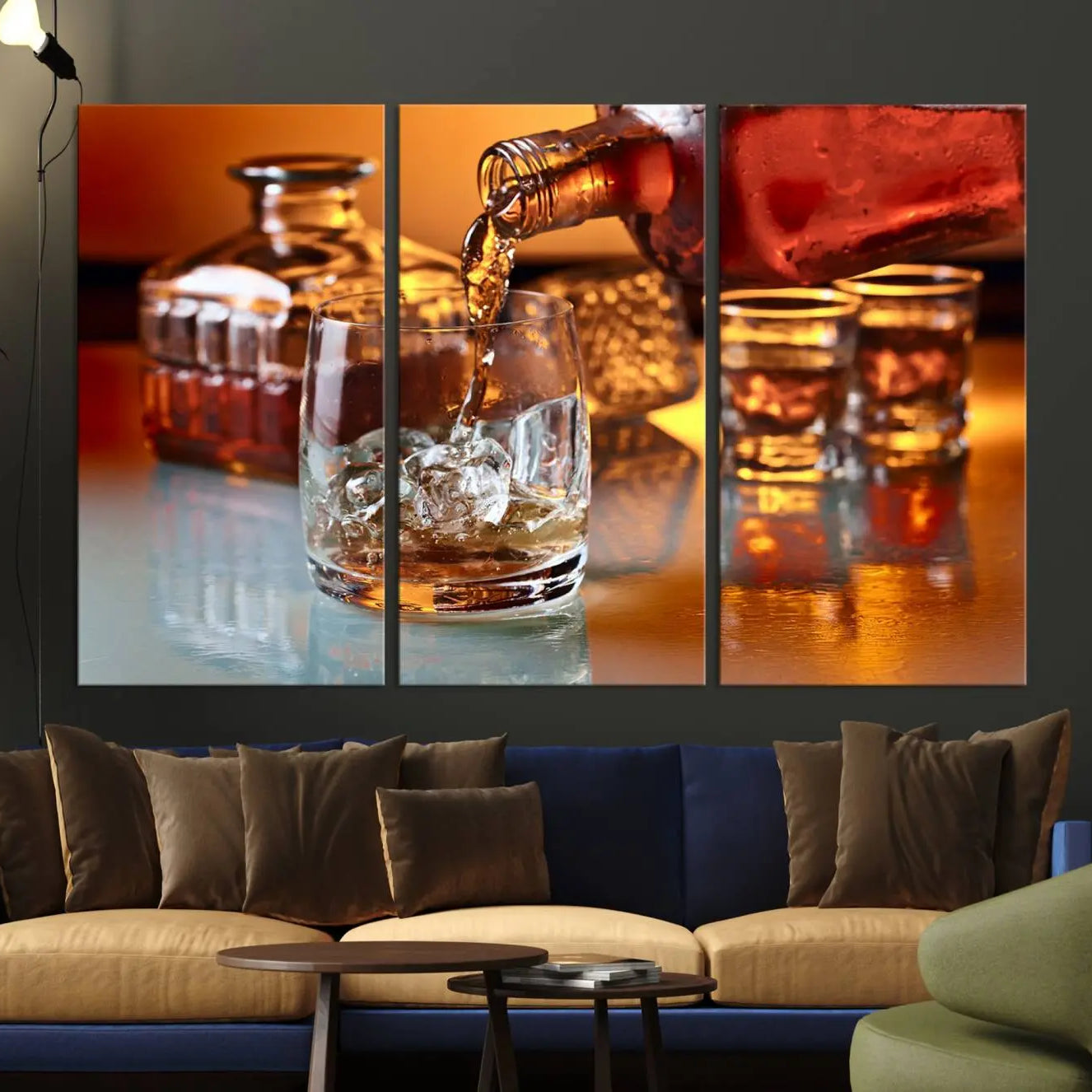 -Elegant Whiskey Canvas Wall Art Print Scotch Art Bourbon Art