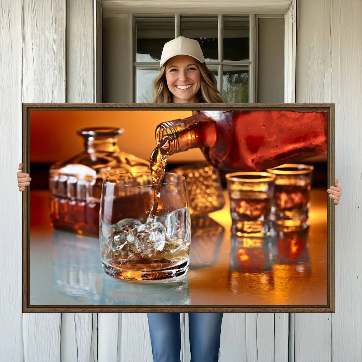 -Elegant Whiskey Canvas Wall Art Print Scotch Art Bourbon Art