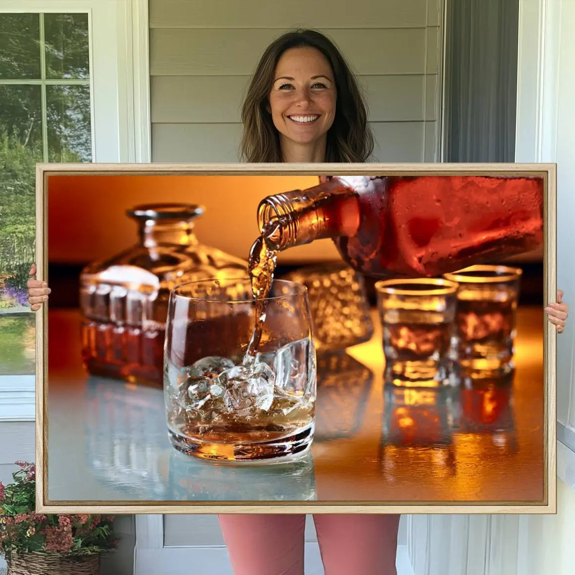 -Elegant Whiskey Canvas Wall Art Print Scotch Art Bourbon Art