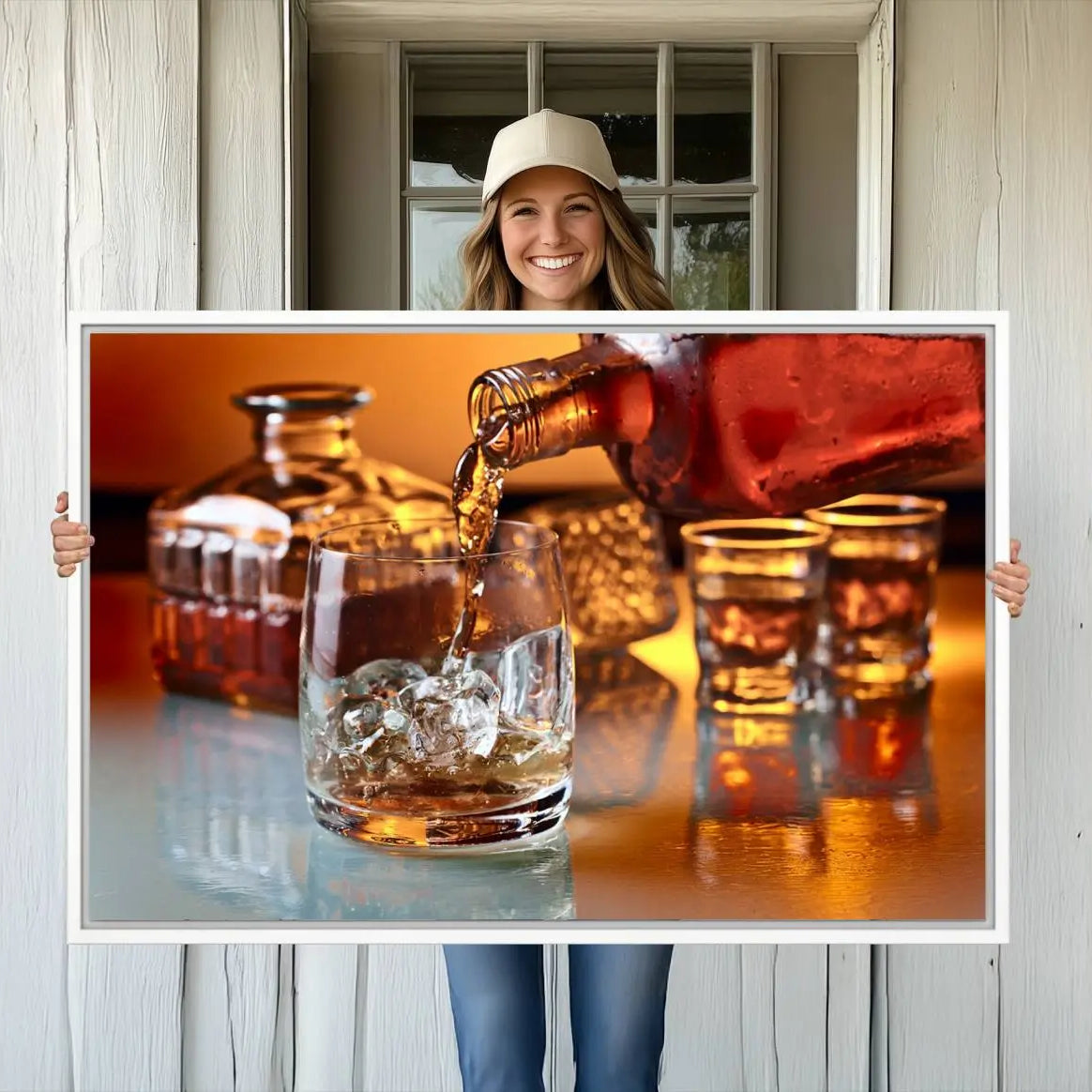 -Elegant Whiskey Canvas Wall Art Print Scotch Art Bourbon Art