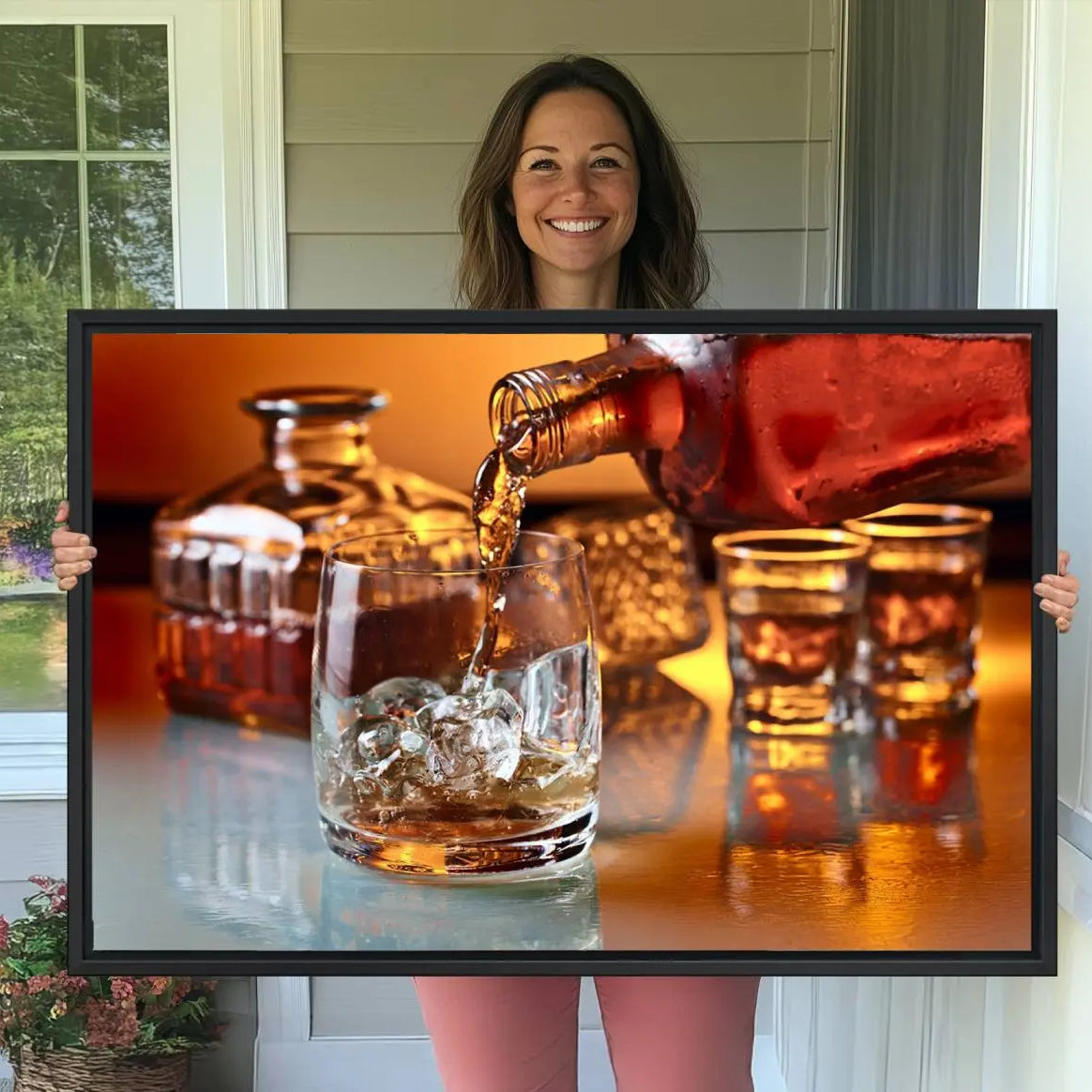 -Elegant Whiskey Canvas Wall Art Print Scotch Art Bourbon Art