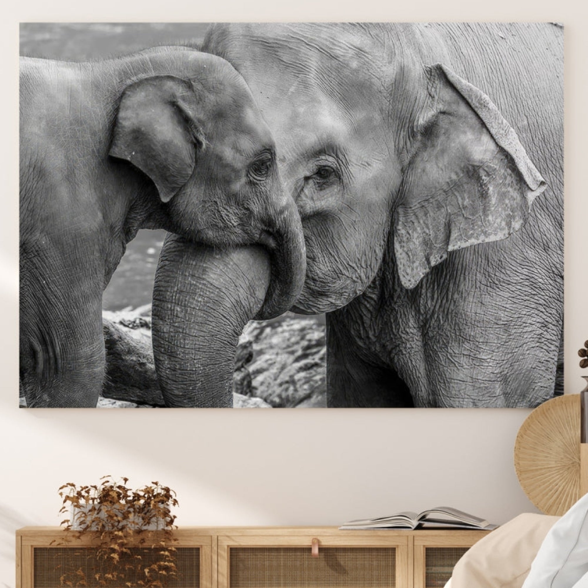 Edit-Images-Elephant Family Wall Art Canvas Print