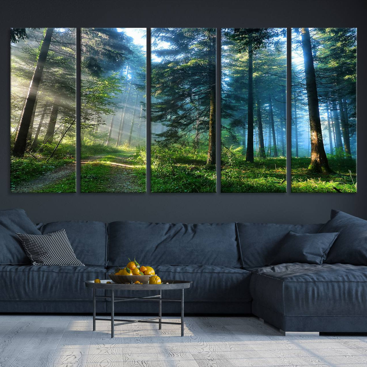 -Forest Sun Shine Wall Art Canvas Print