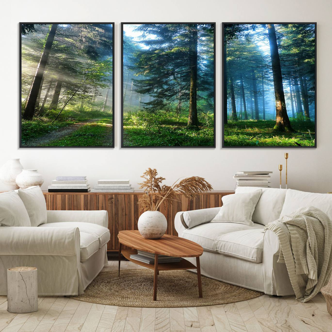 24634-MGV-FC-60X30-3P_Black-Forest Sun Shine Wall Art Canvas Print