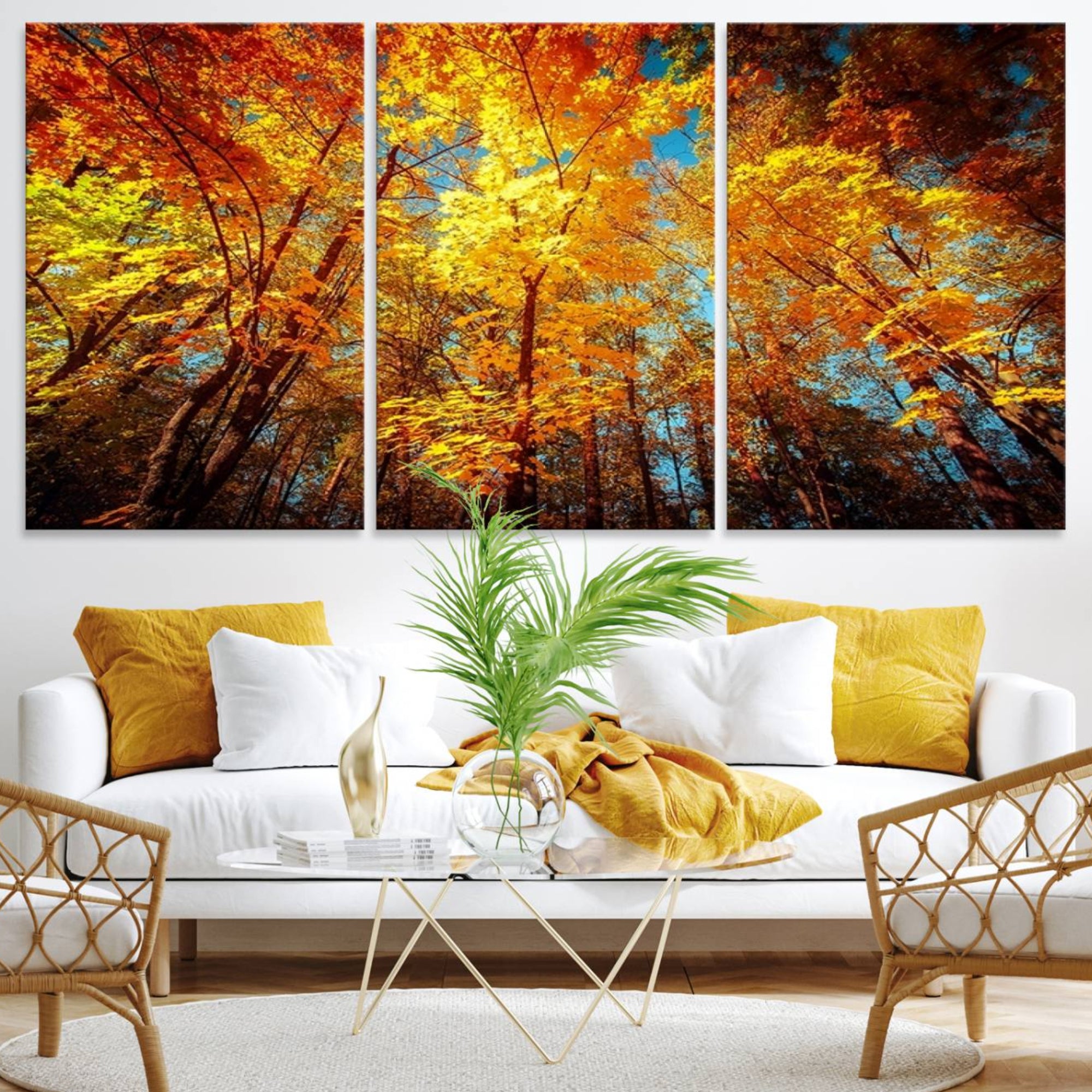 16281-MGV-CV-36X24-Forest View at Fall Wall Art Autumn Colors Landscape Canvas Print