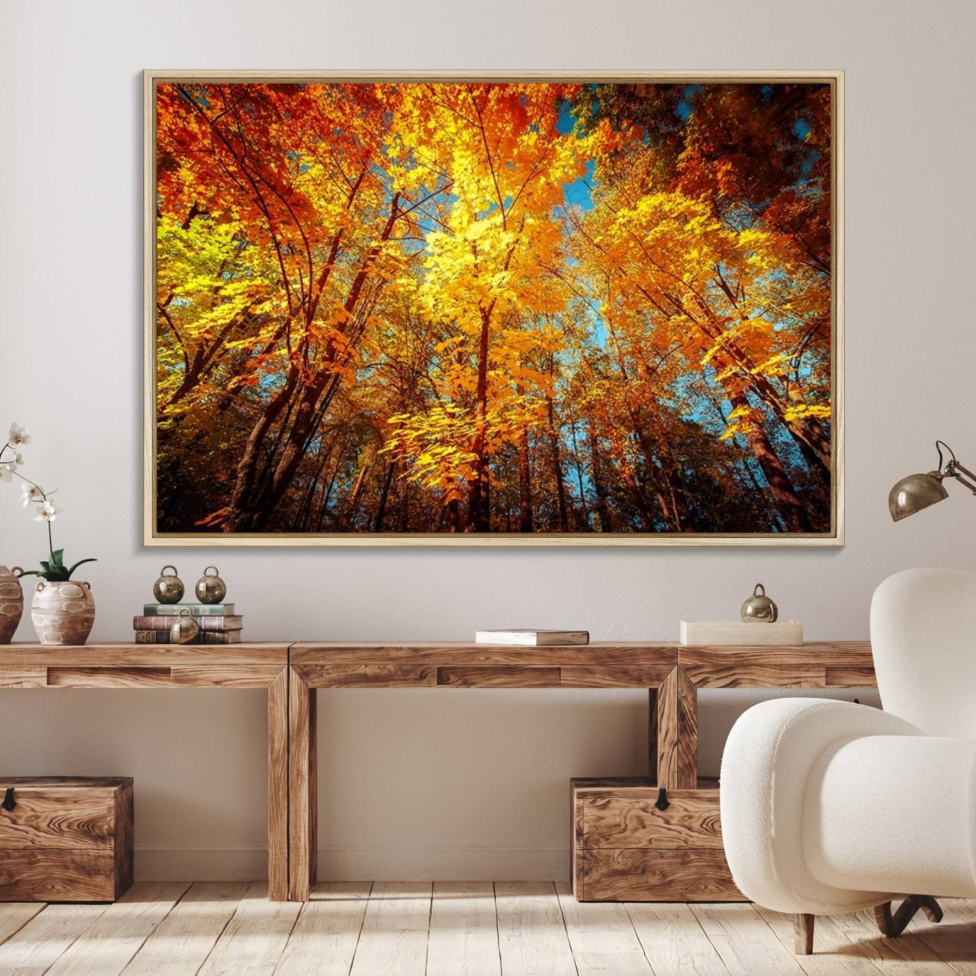 16281-MGV-FC-36X24_Natural-Forest View at Fall Wall Art Autumn Colors Landscape Canvas Print
