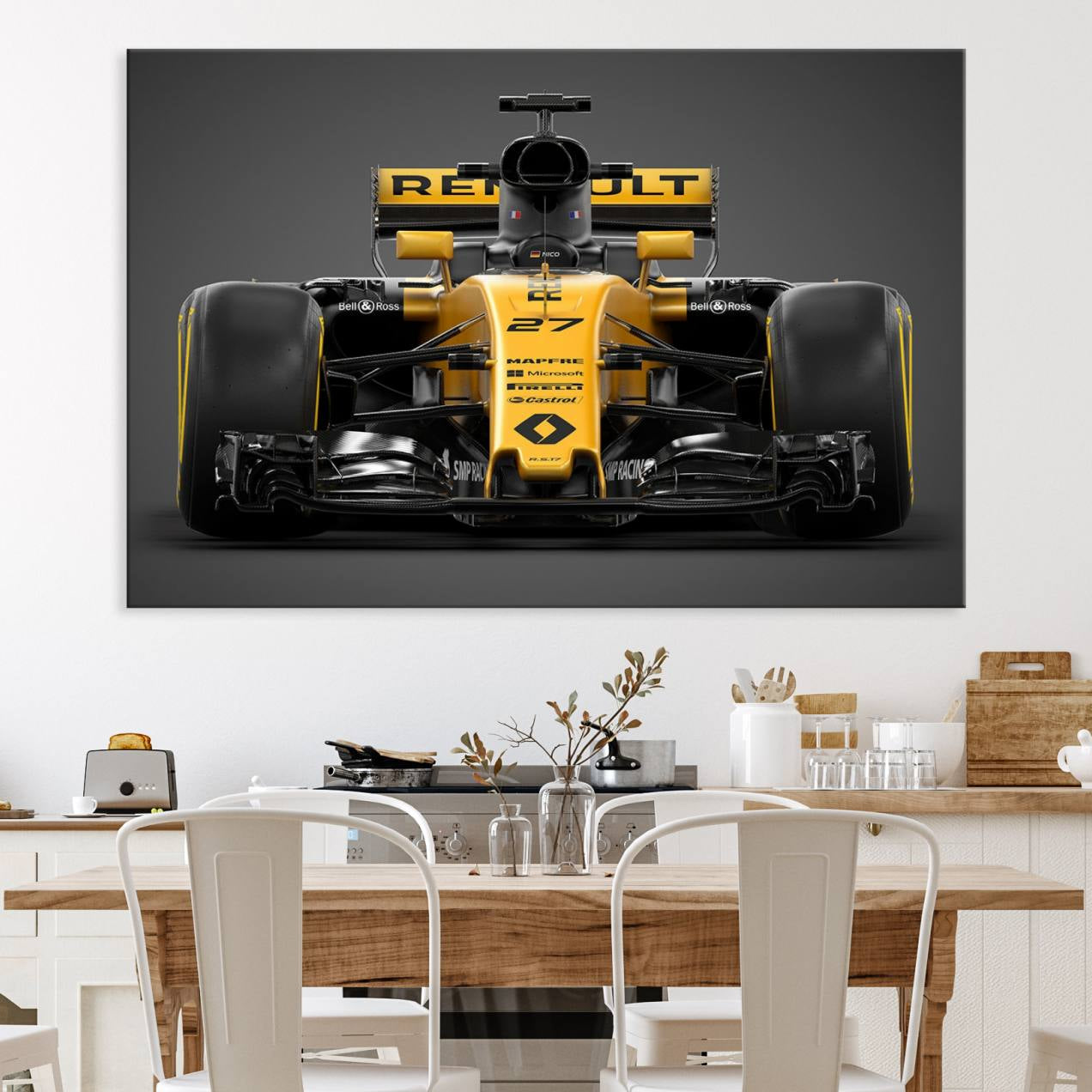 -Formula 1 Car Canvas Wall Art Print F1 Renault Car Canvas Print