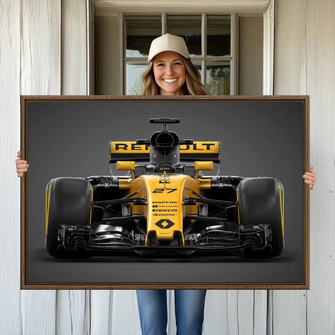 -Formula 1 Car Canvas Wall Art Print F1 Renault Car Canvas Print