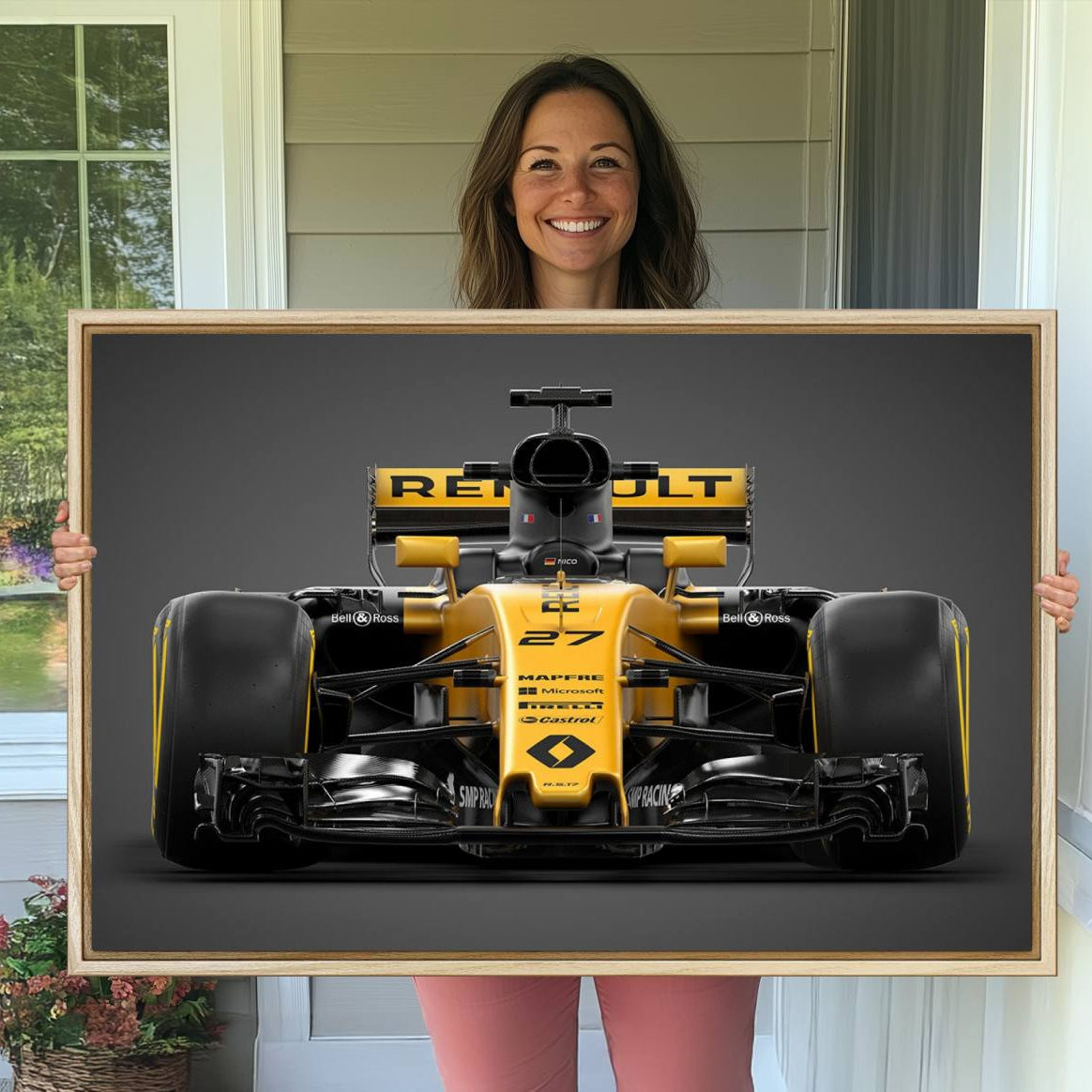 -Formula 1 Car Canvas Wall Art Print F1 Renault Car Canvas Print