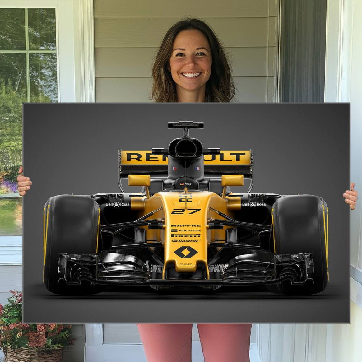 -Formula 1 Car Canvas Wall Art Print F1 Renault Car Canvas Print