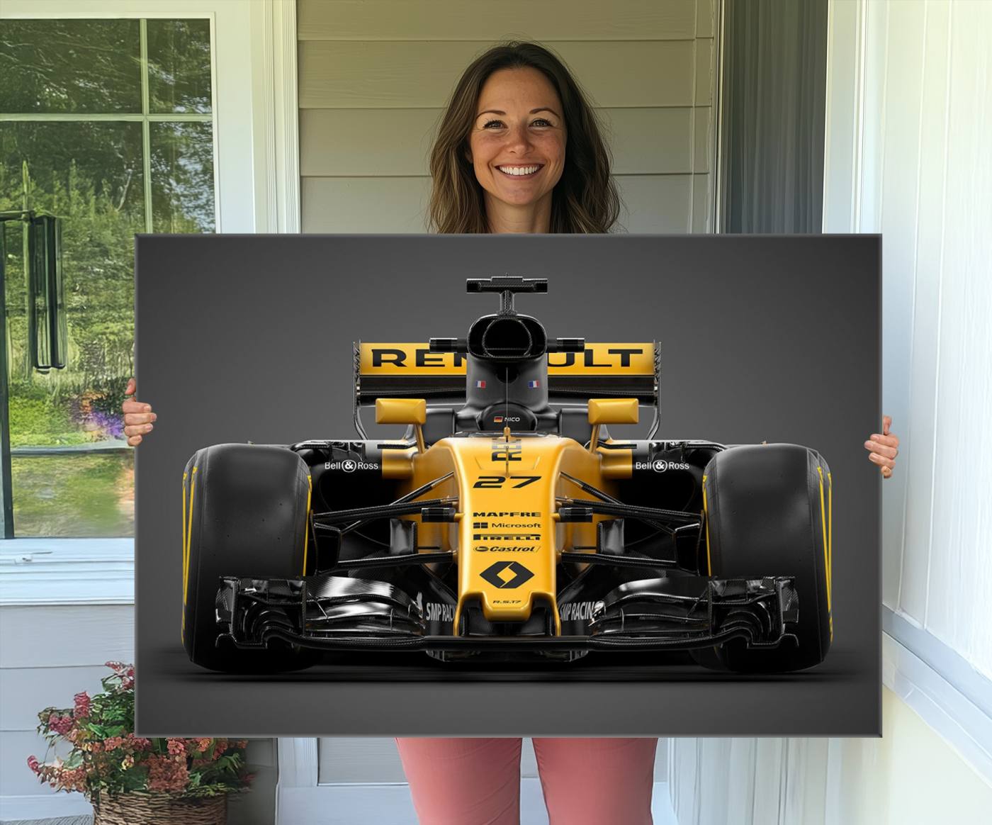 -Formula 1 Car Canvas Wall Art Print F1 Renault Car Canvas Print