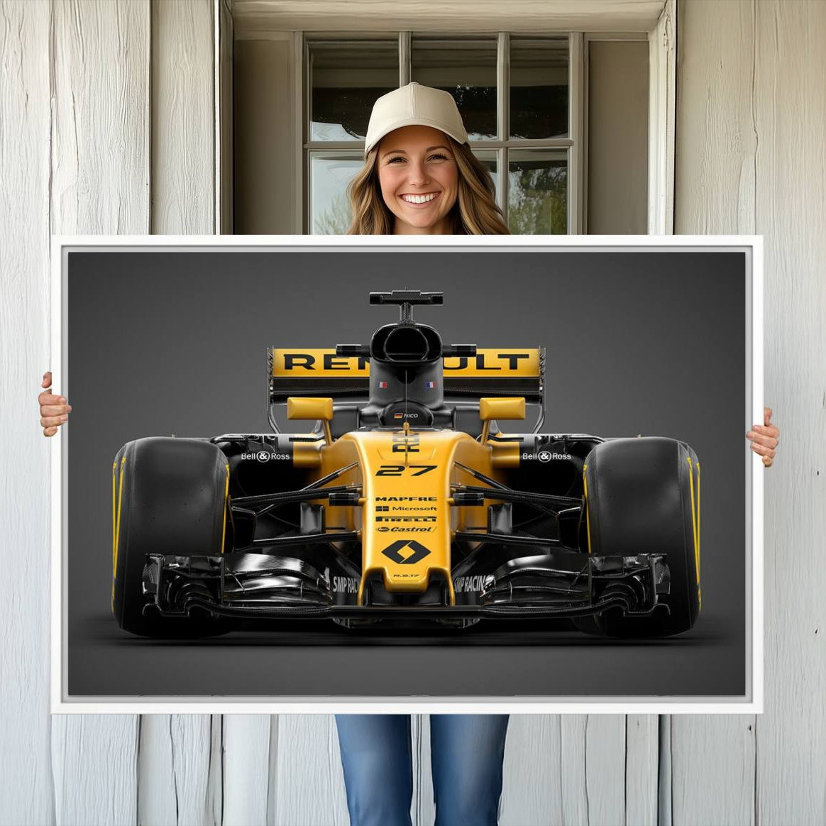 -Formula 1 Car Canvas Wall Art Print F1 Renault Car Canvas Print