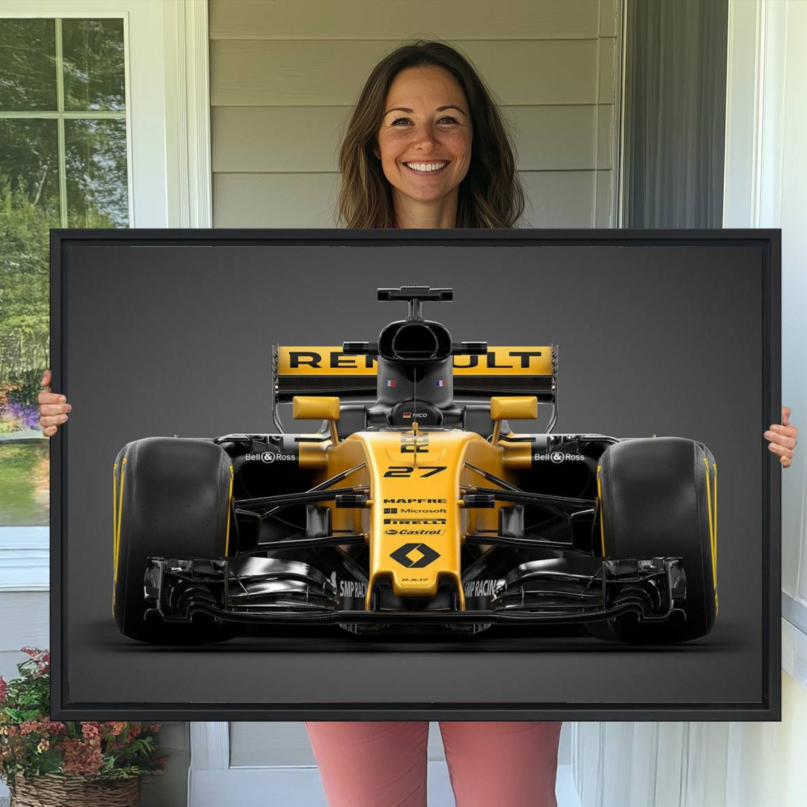 -Formula 1 Car Canvas Wall Art Print F1 Renault Car Canvas Print