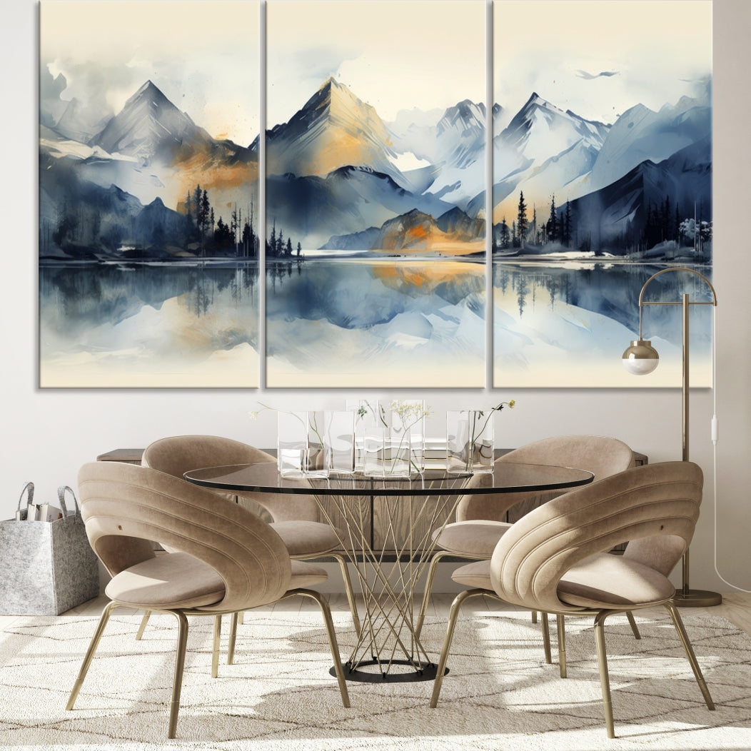 Edit-Images-Lake Abstract Mountain Wall Art Canvas Print