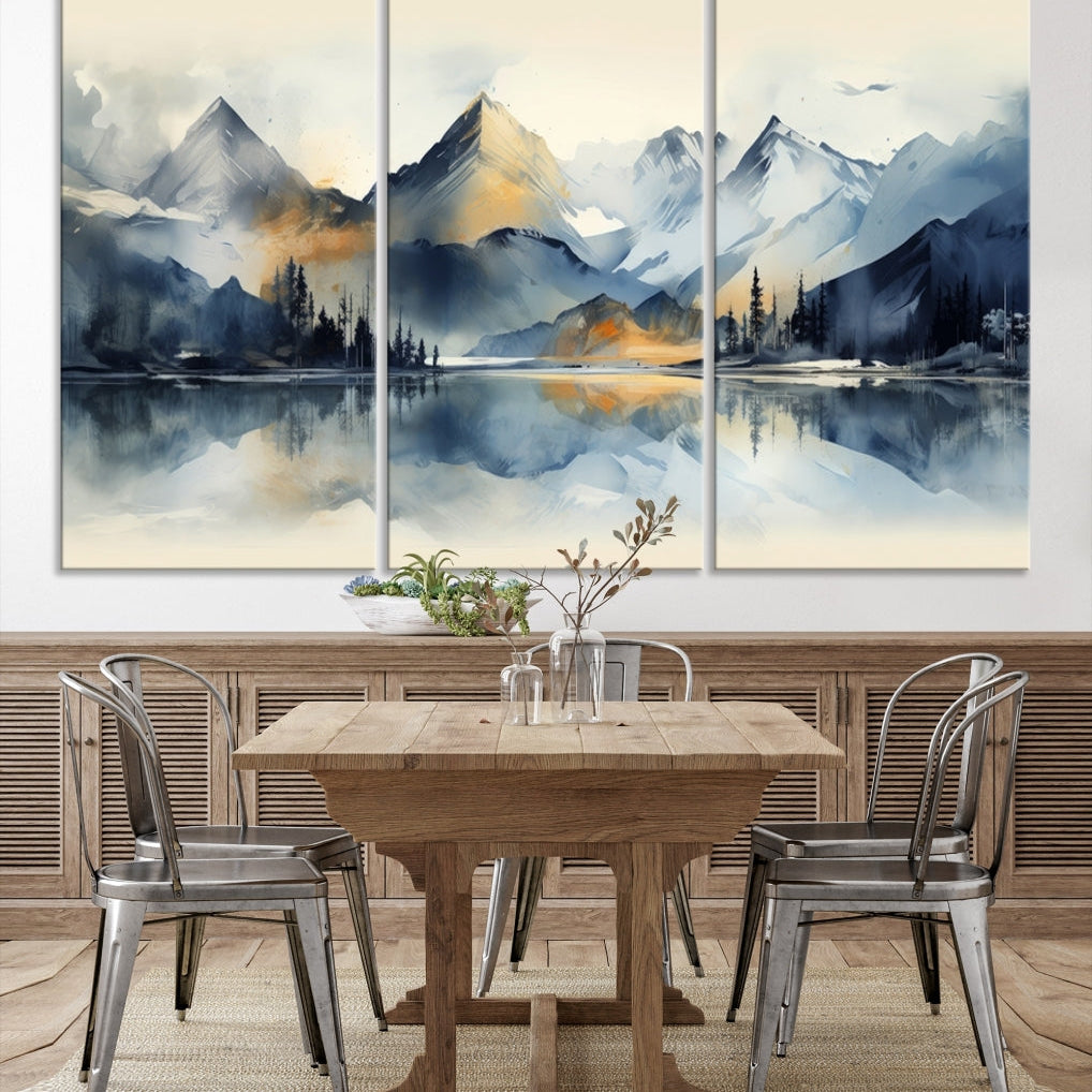 Edit-Images-Lake Abstract Mountain Wall Art Canvas Print