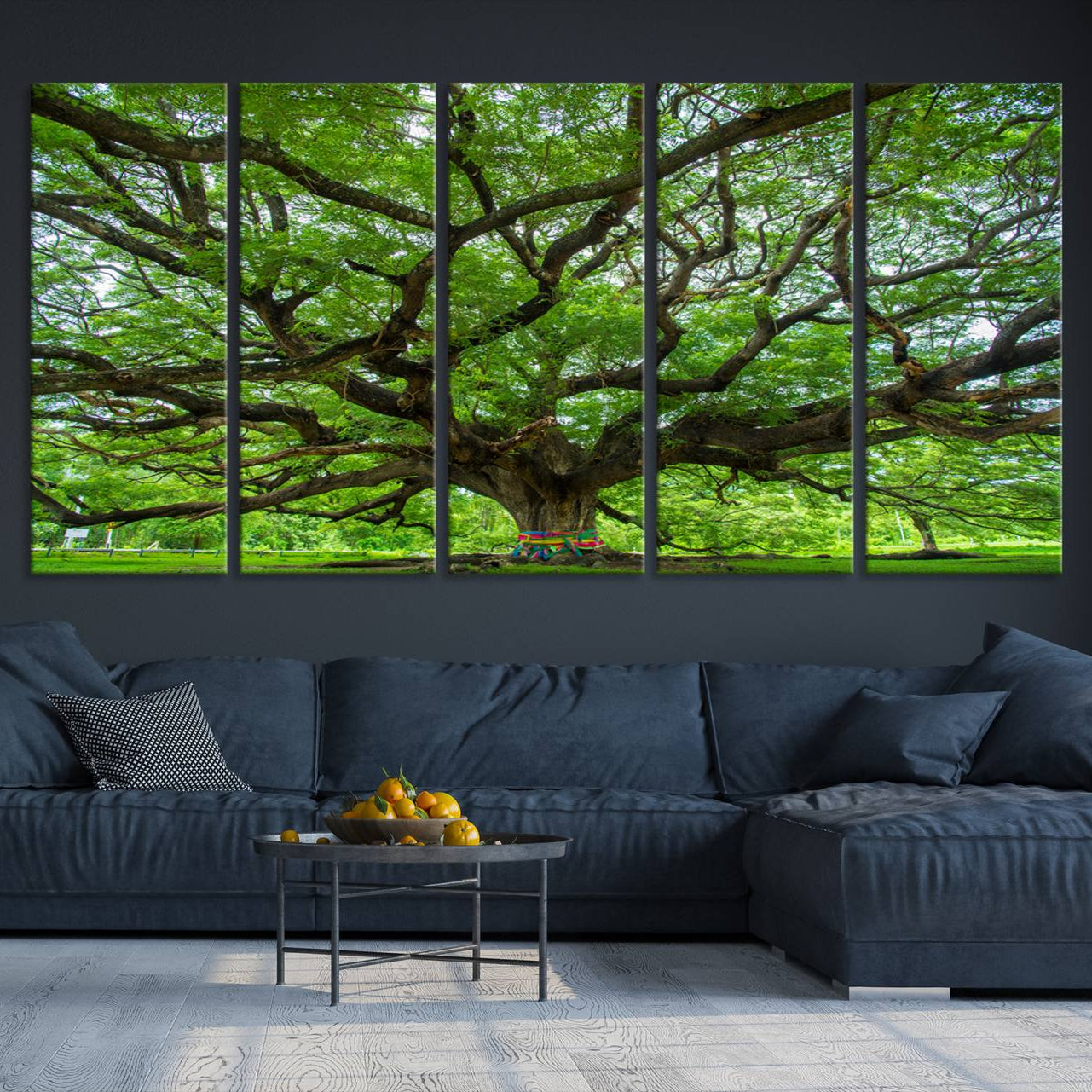 16118389-MGV-CV-36X24-Oak Tree Wall Art Print, Forest Canvas Wall Art for Home and Office, Framed Angel Oak Tree Canvas