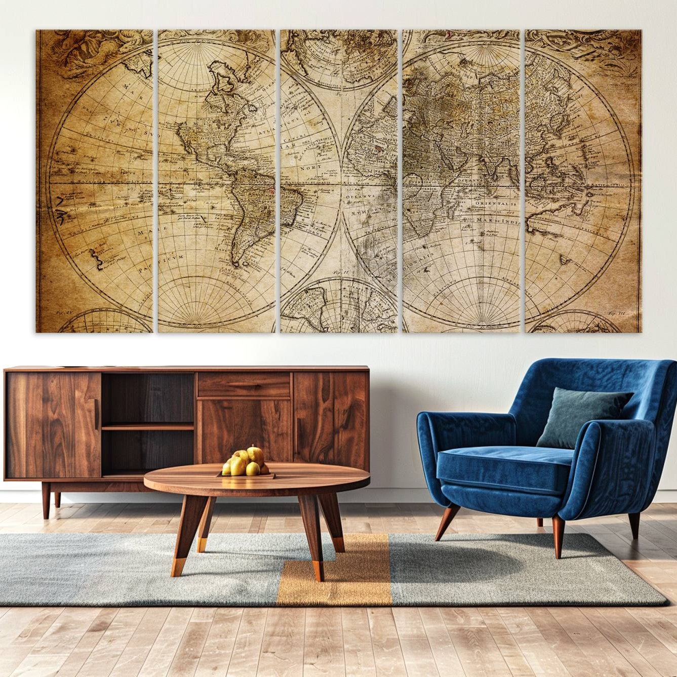 -Push Pin World Map Canvas Print – Framed Wall Art for Couples to Track Their Travels – Anniversary