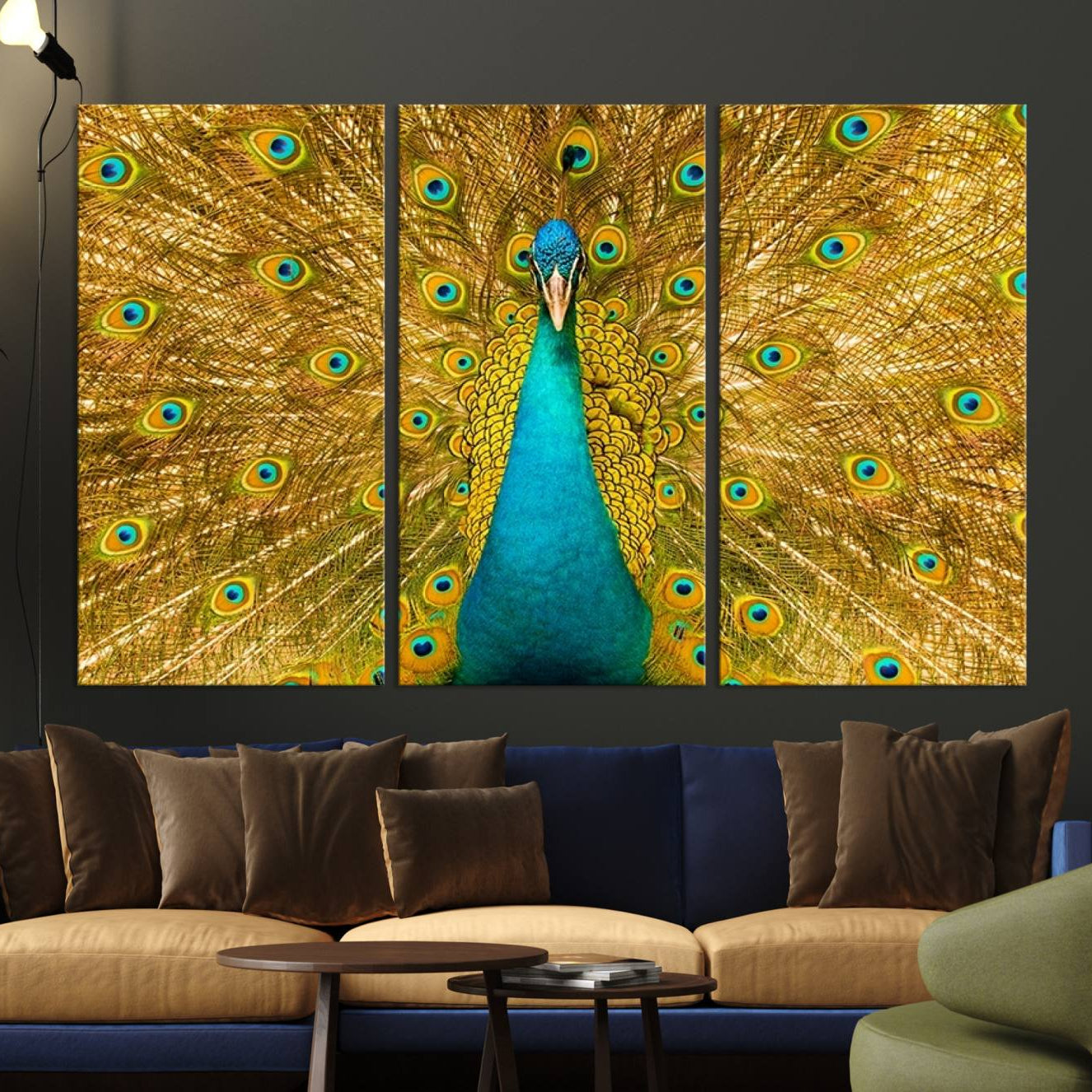80723-MGV-CV-36X24-Peacock Wall Art Canvas Print