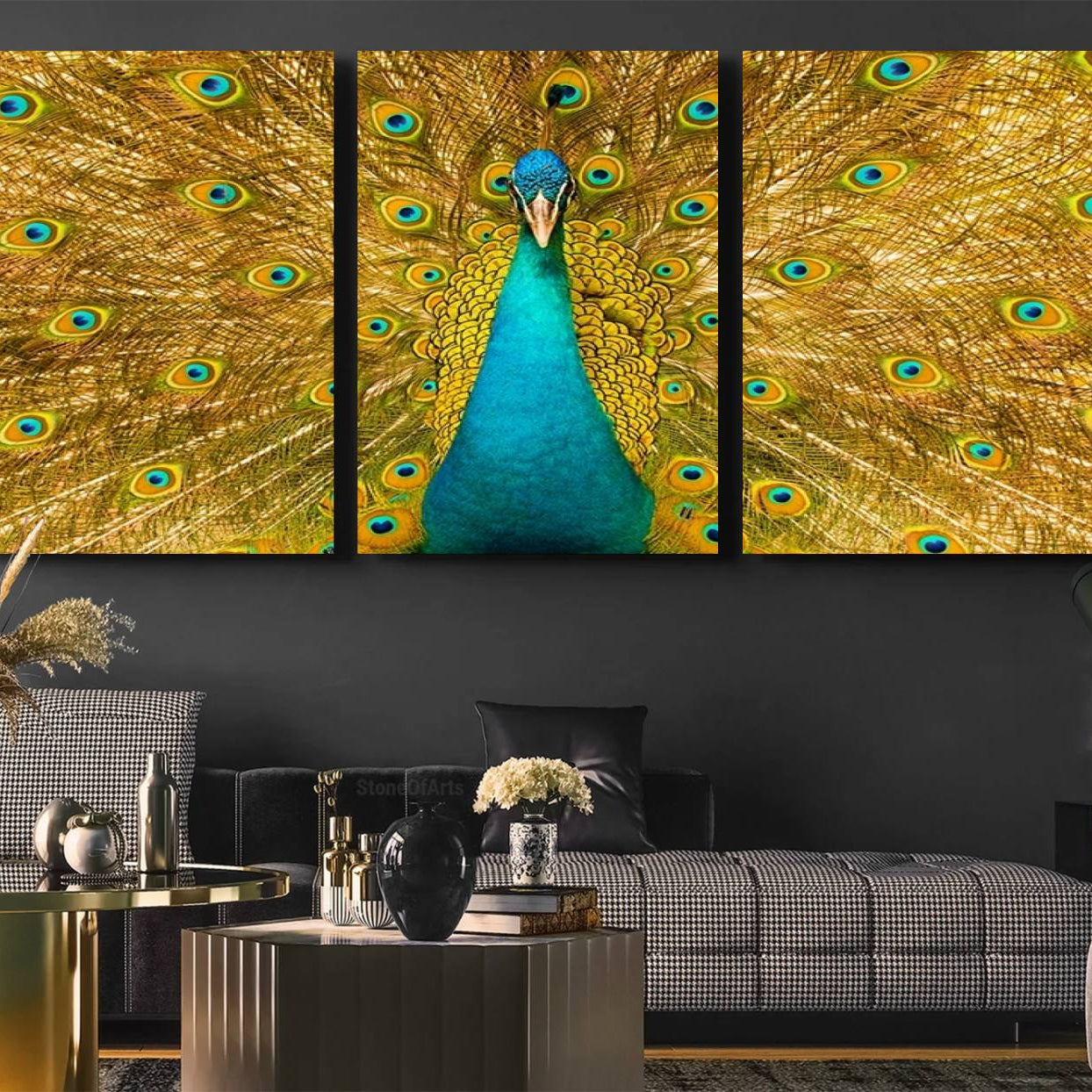 -Peacock Wall Art Canvas Print