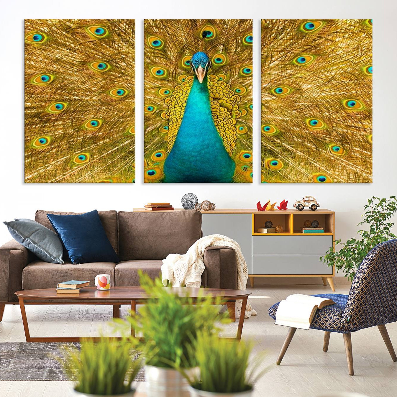-Peacock Wall Art Canvas Print