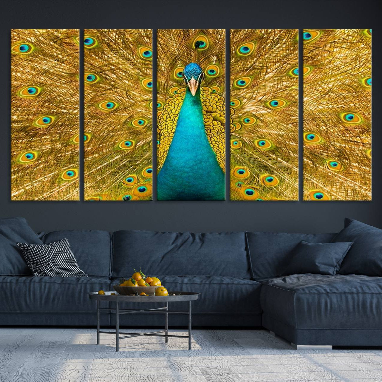 -Peacock Wall Art Canvas Print
