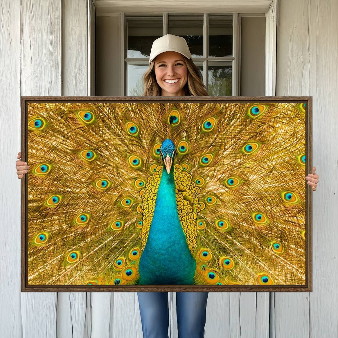 -Peacock Wall Art Canvas Print