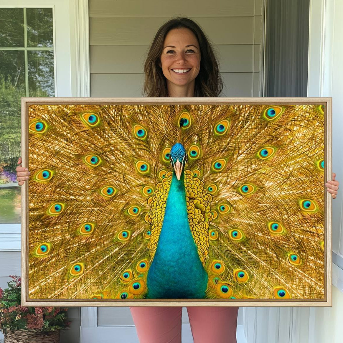 -Peacock Wall Art Canvas Print