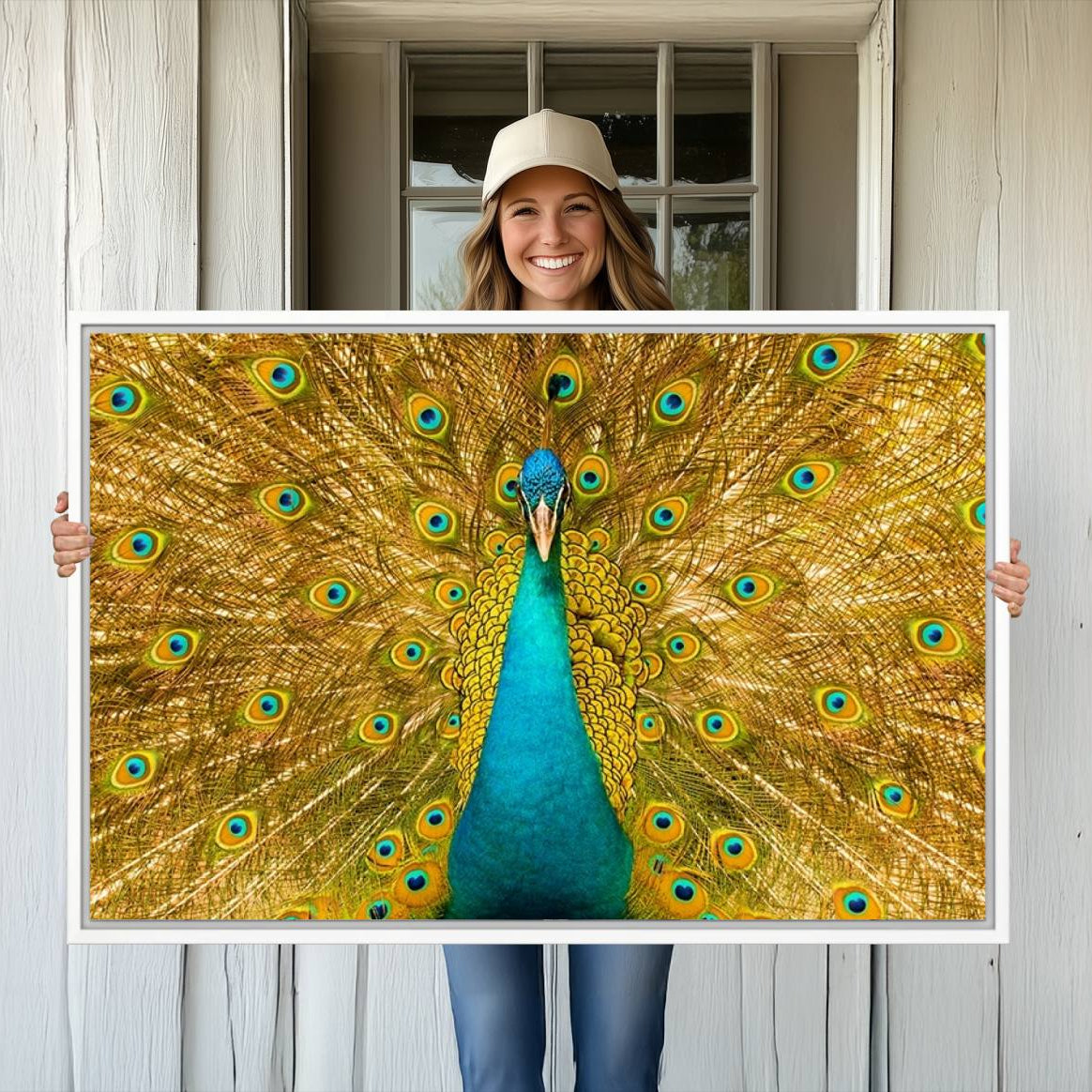 -Peacock Wall Art Canvas Print