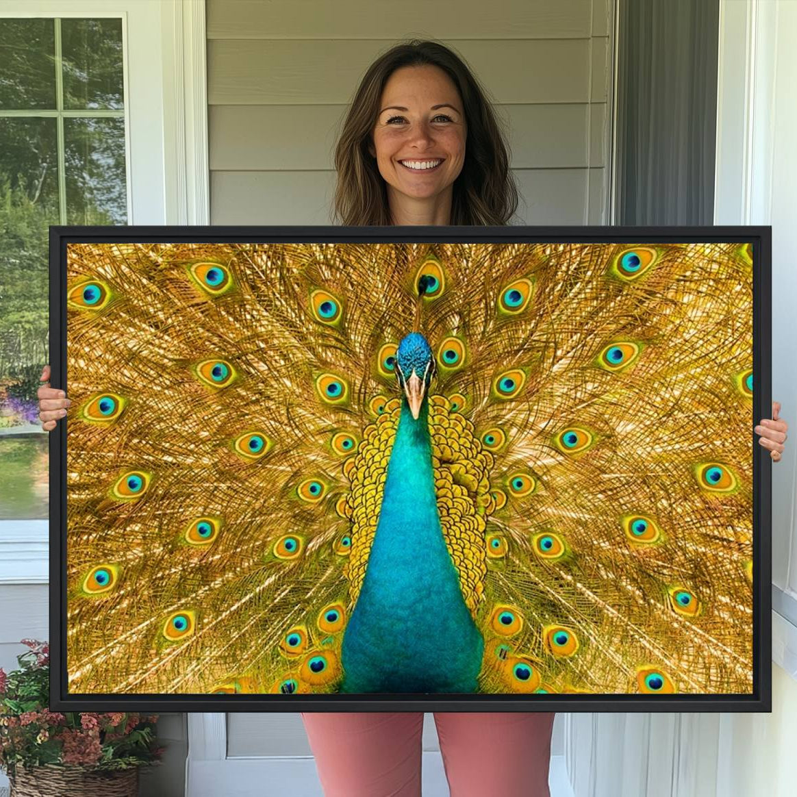 -Peacock Wall Art Canvas Print