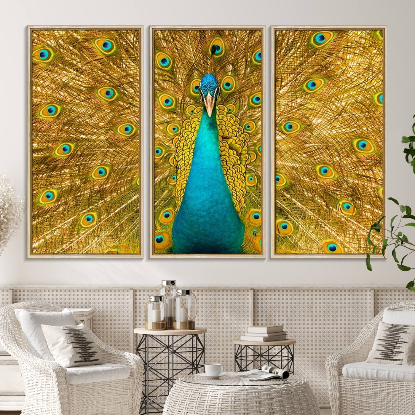 -Peacock Wall Art Canvas Print