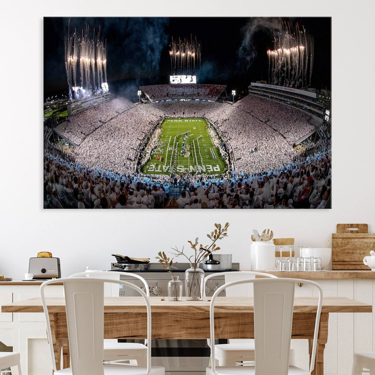 -Penn State Football Wall Art - Canvas Stadium Print