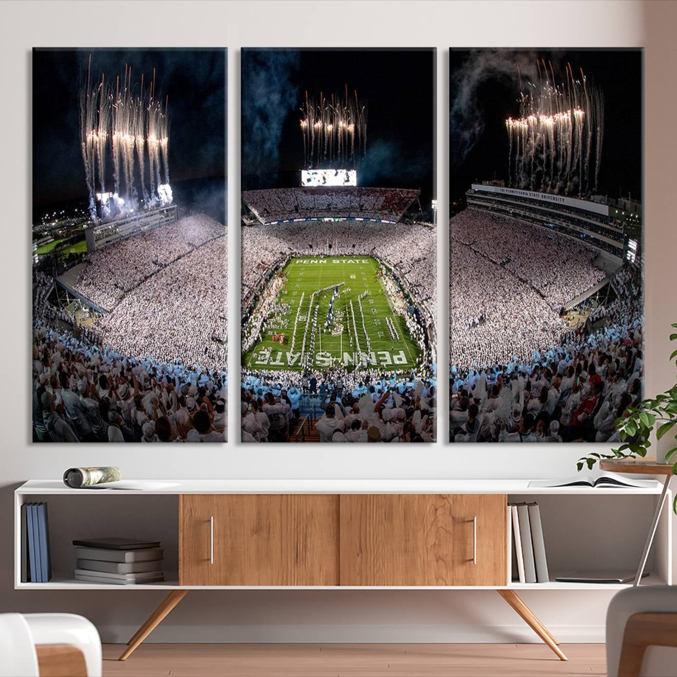 -Penn State Football Wall Art - Canvas Stadium Print