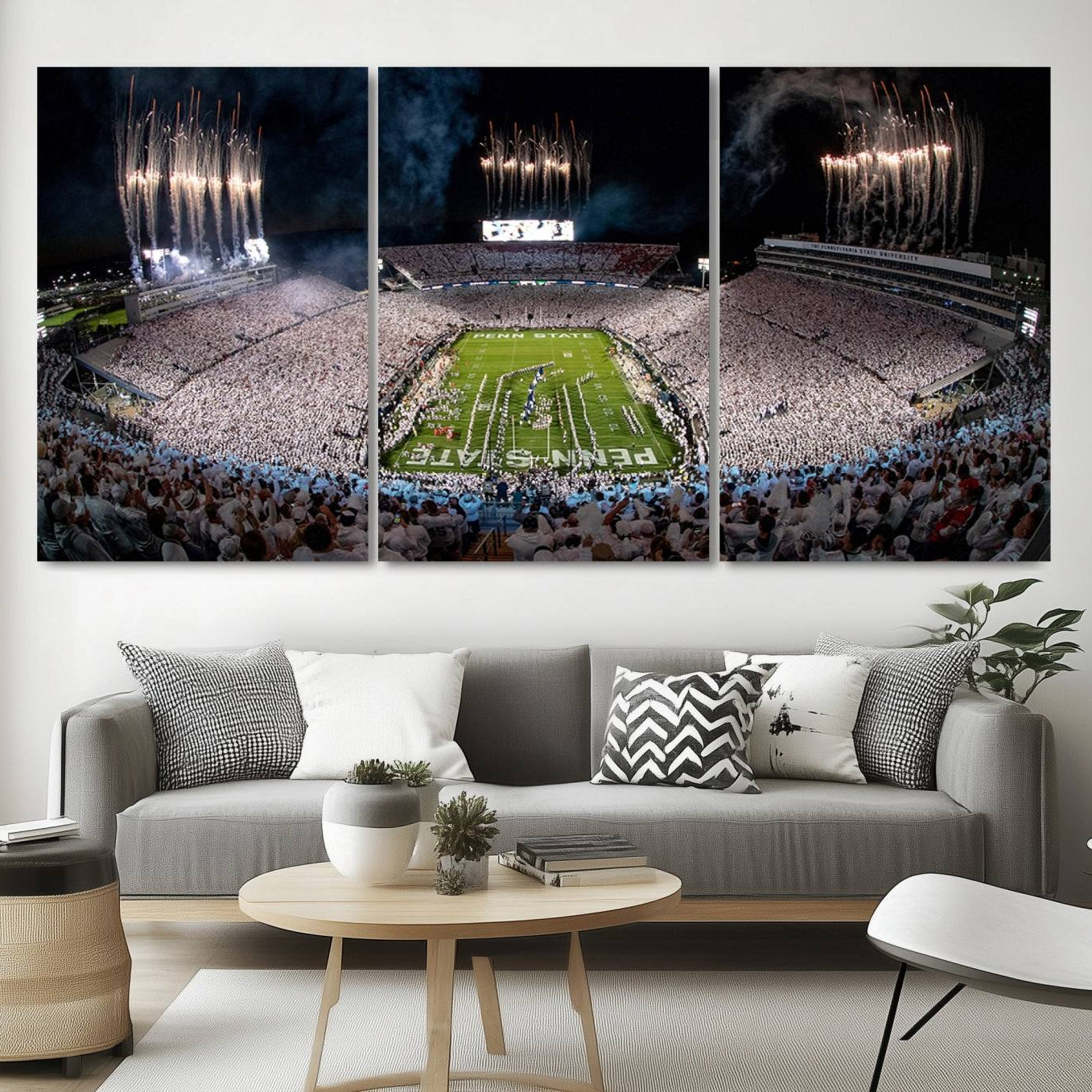 -Penn State Football Wall Art - Canvas Stadium Print