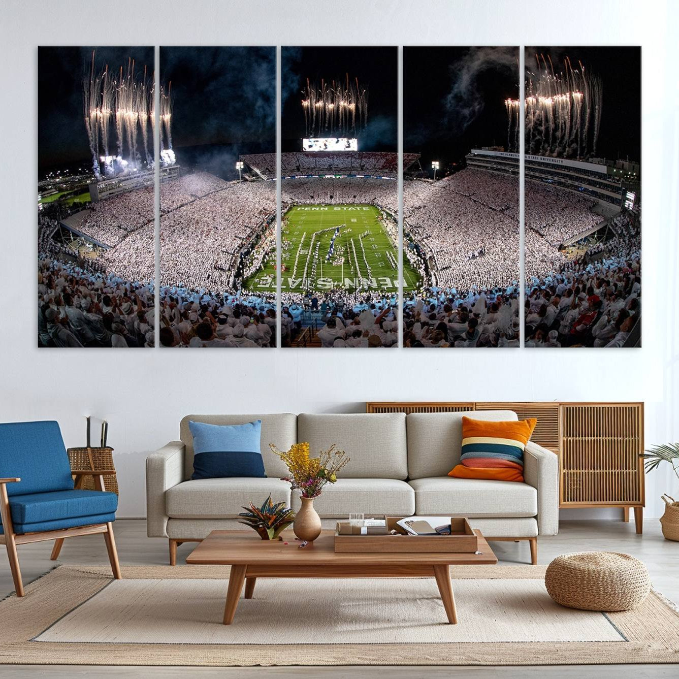 -Penn State Football Wall Art - Canvas Stadium Print