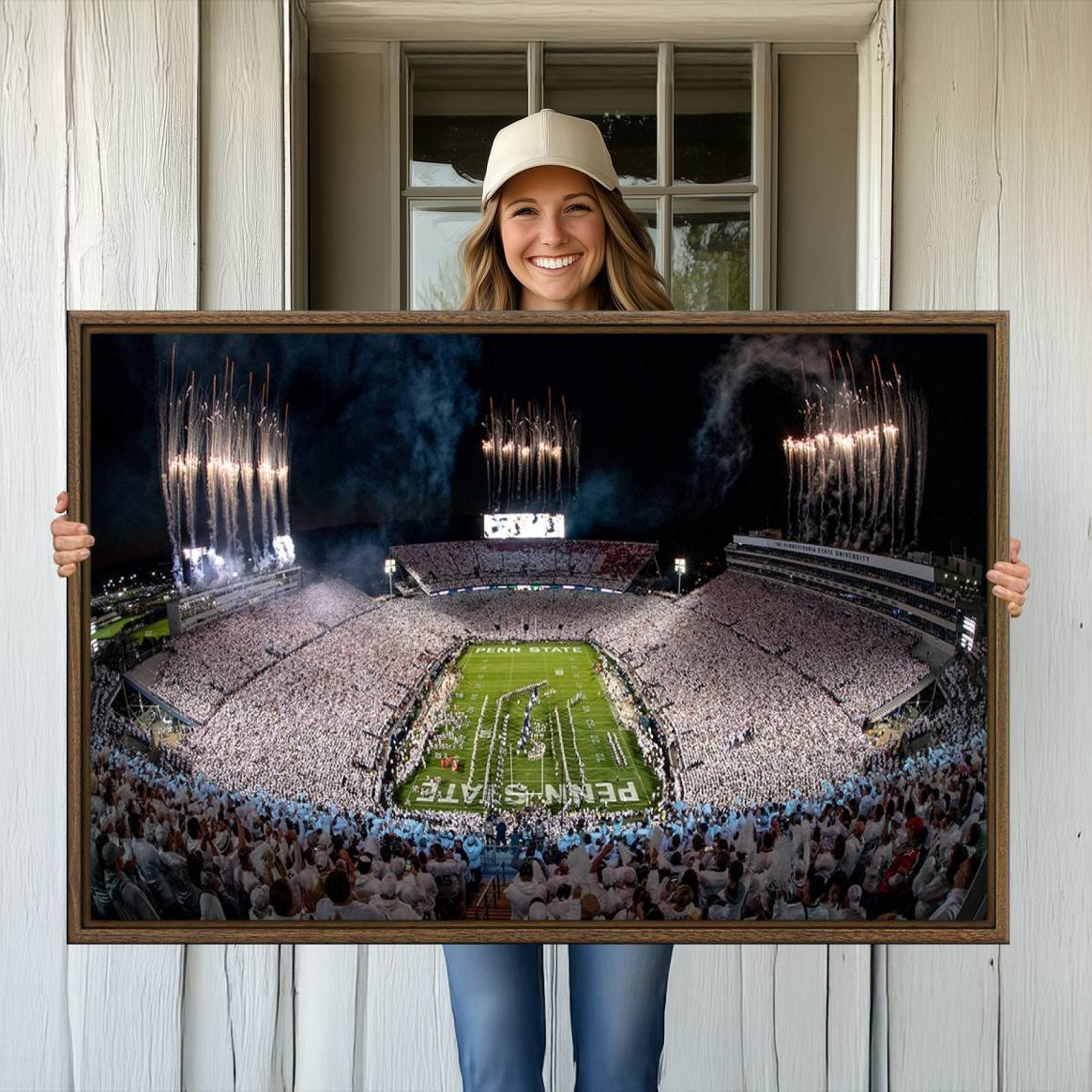 -Penn State Football Wall Art - Canvas Stadium Print