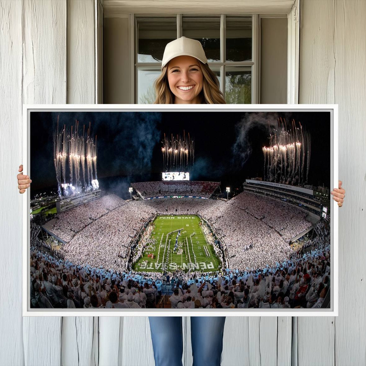 -Penn State Football Wall Art - Canvas Stadium Print