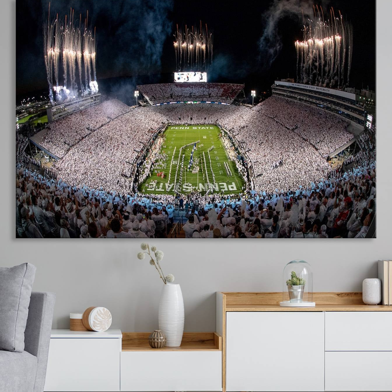 11391-MGV-CV-36X24-Penn State Football Wall Art - Canvas Stadium Print