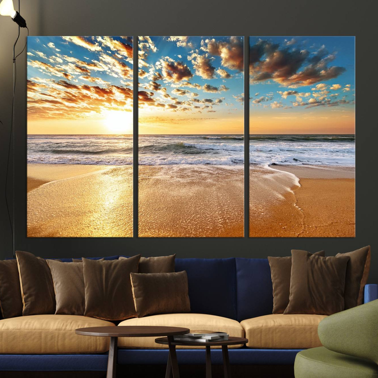 -Soothing Sunset on Calm Beach