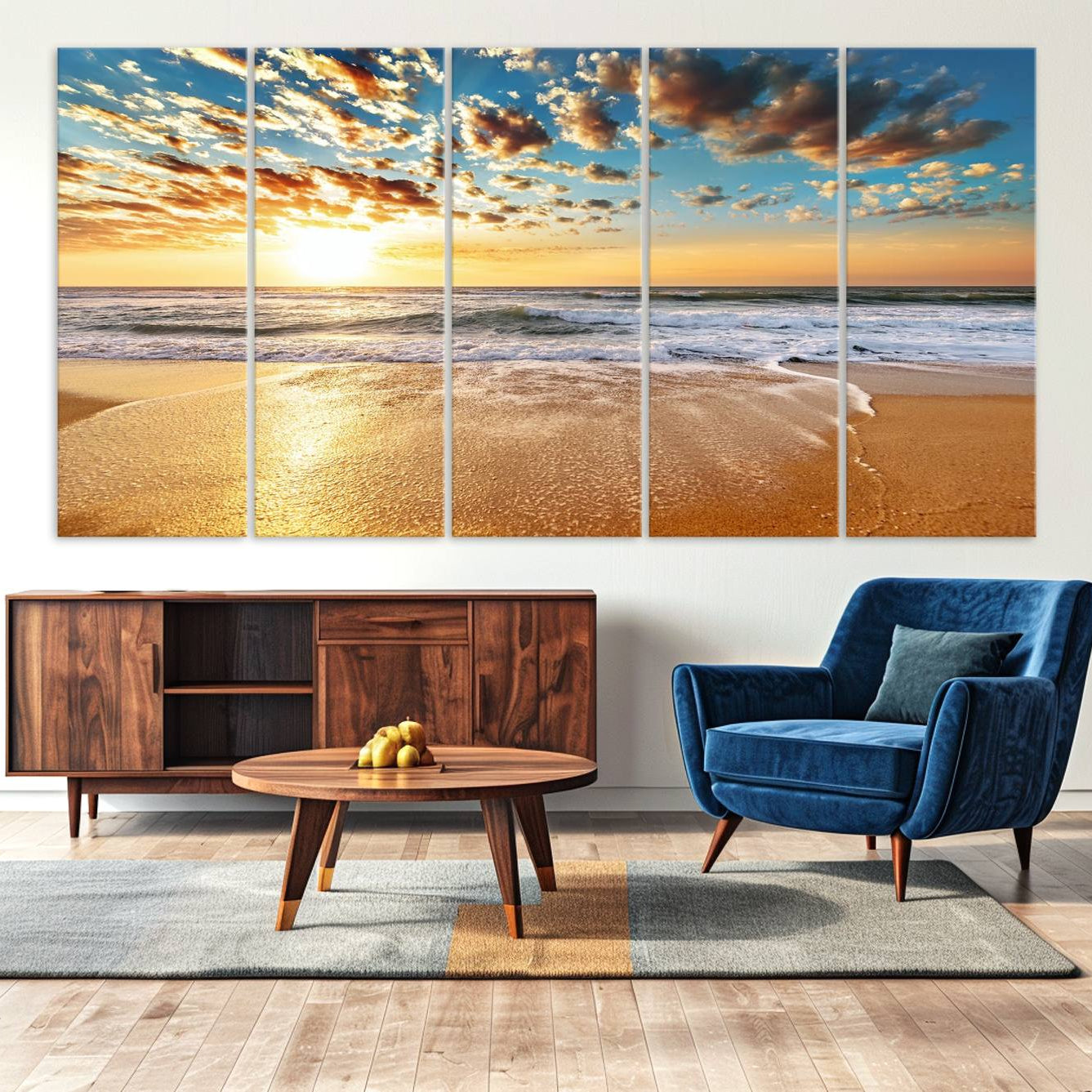 -Soothing Sunset on Calm Beach