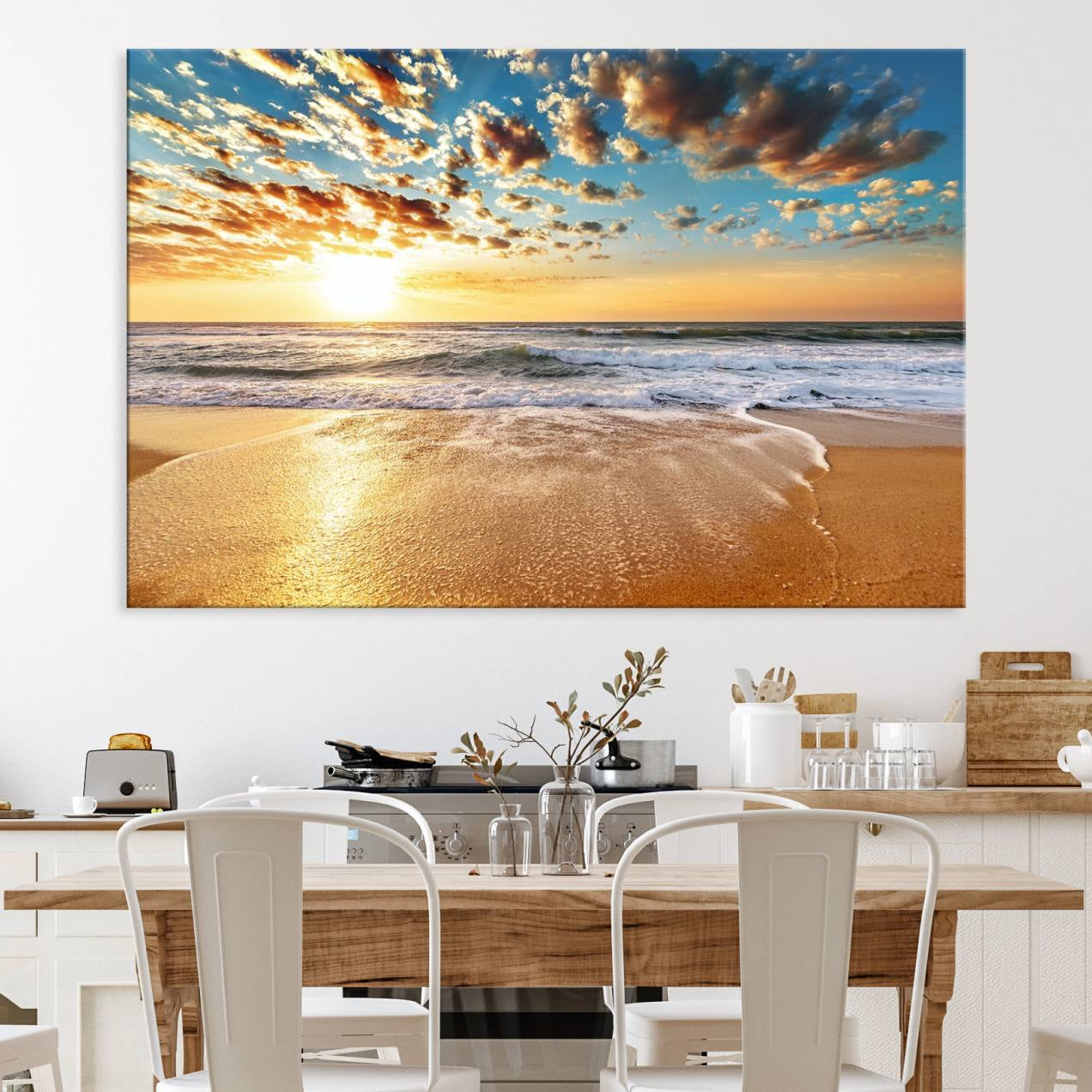 95522-MGV-CV-36X24-Soothing Sunset on Calm Beach