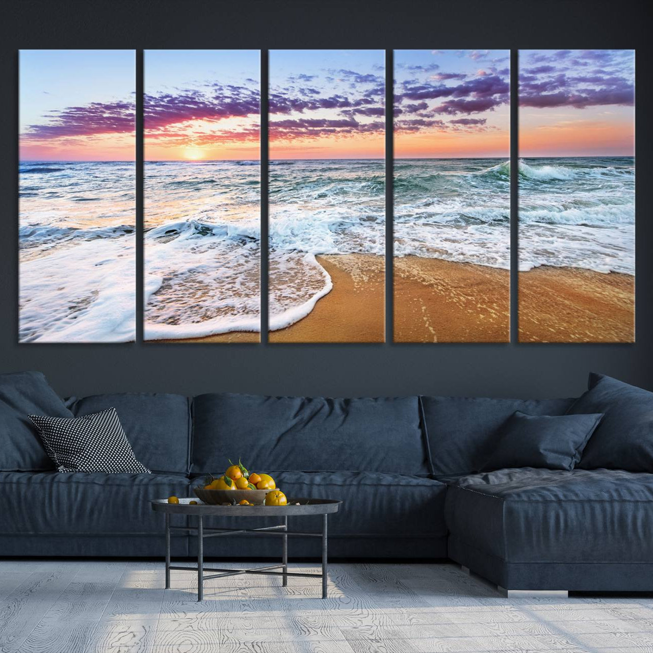 -Tropical Beach Waves Art Print Sunset Canvas Print Ocean Seascape Art Coastal Art