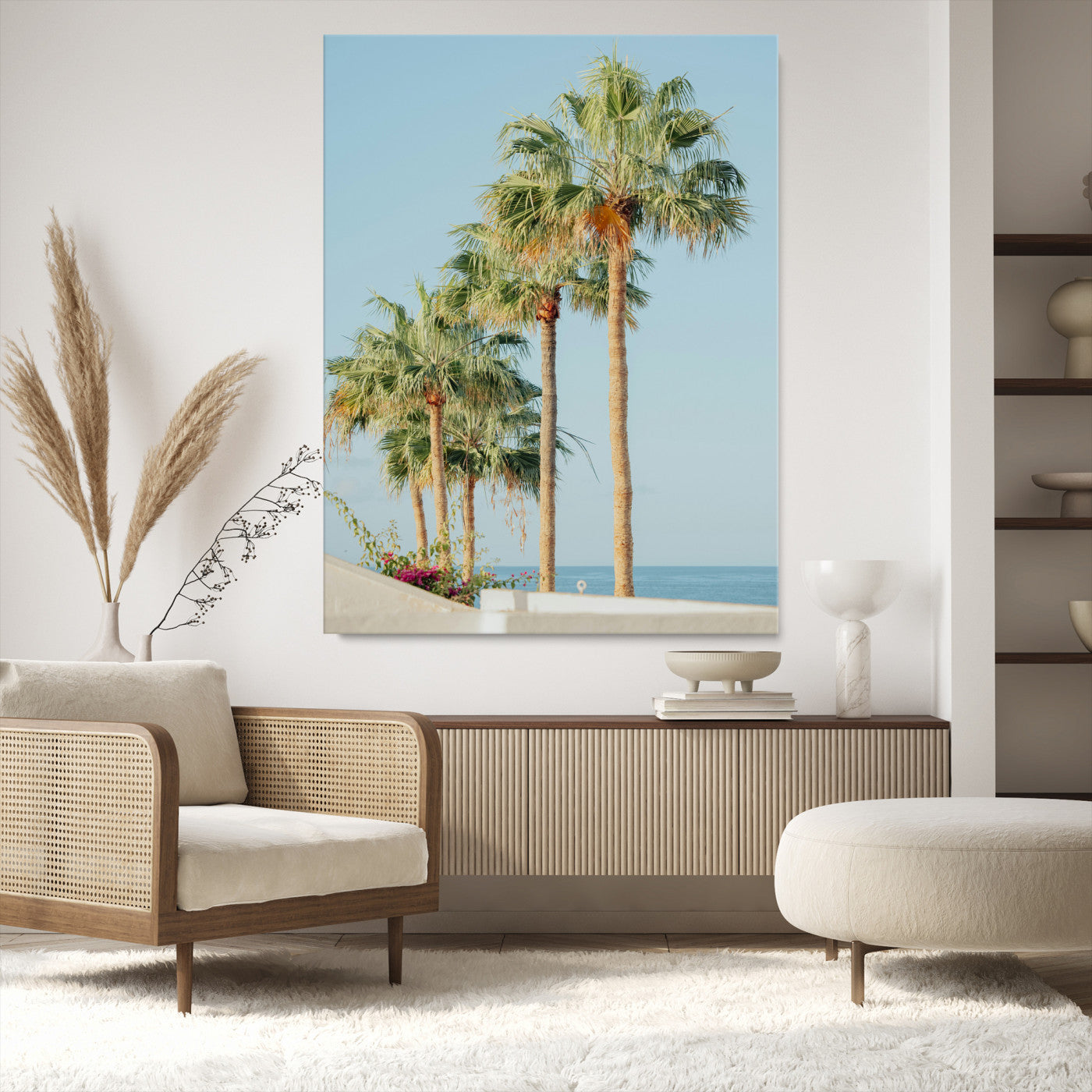 Tropical Ocean Canvas Print – Beach Coastal Wall Art Canvas Print, Framed Nautical Decor for Home, Office, Vacation Resort Interiors,