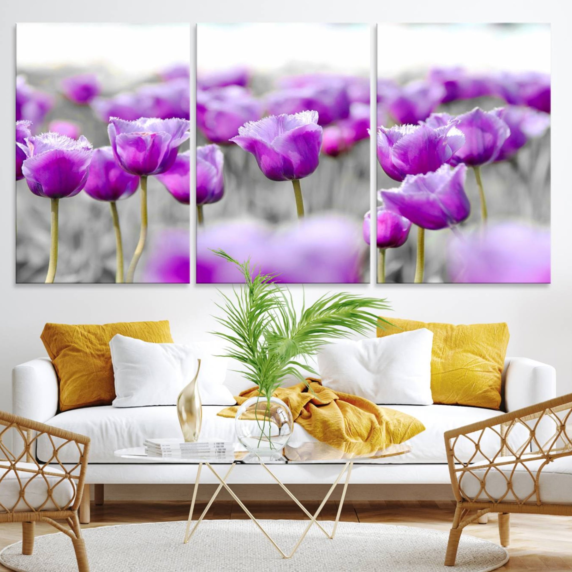 65187-MGV-CV-36X24-Tulip Fields Canvas Wall Art Print
