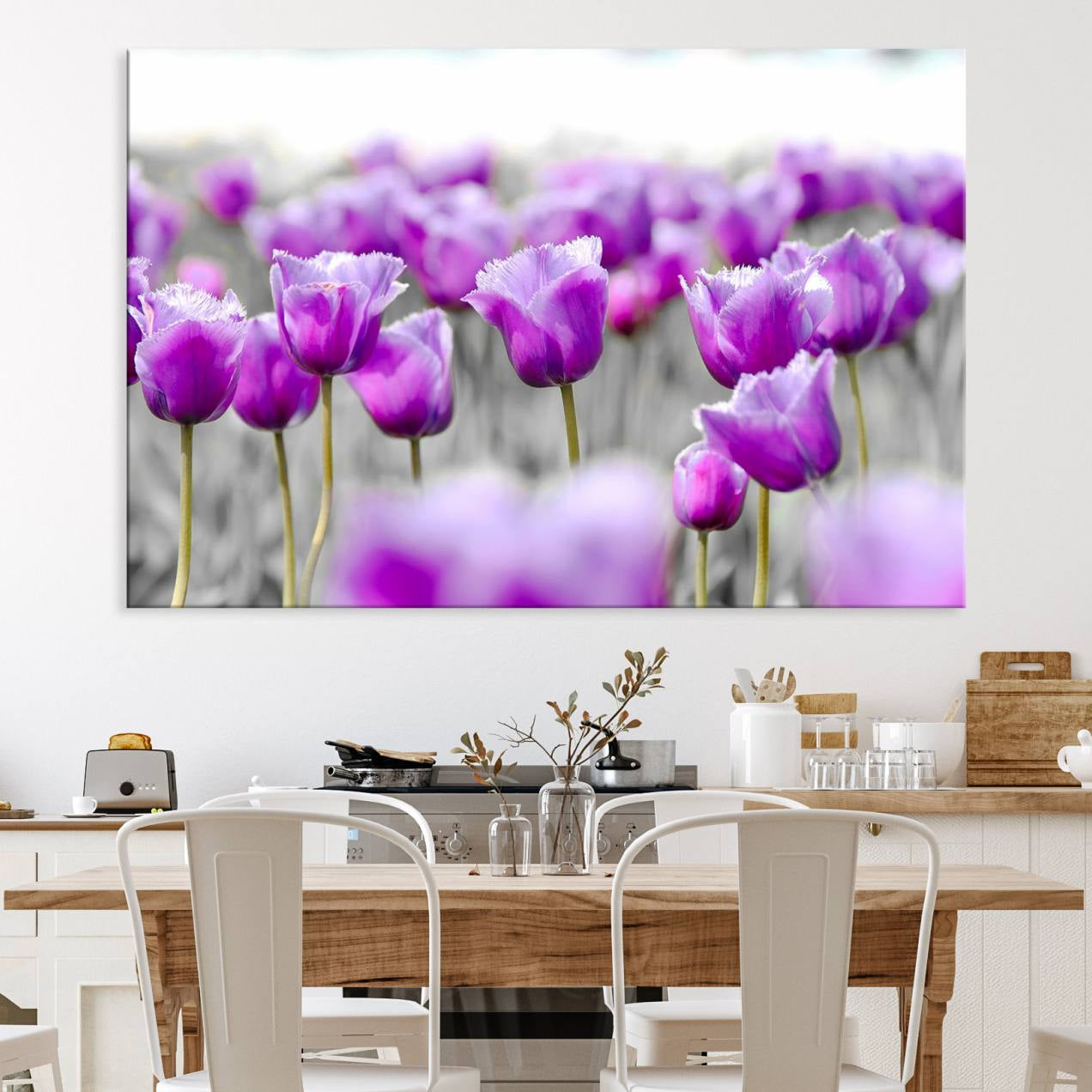 65187-MGV-CV-36X24-Tulip Fields Canvas Wall Art Print